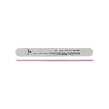 2-Way Nail File Zebra Medium dwustronny pilnik do paznoki 240/240 zebra 1szt