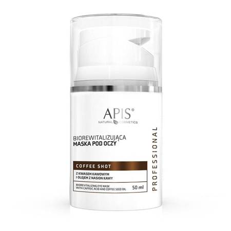 APIS - Coffee Shot biorewitalizująca maska pod oczy z kwasem kawowym i olejem z nasion kawy 50ml