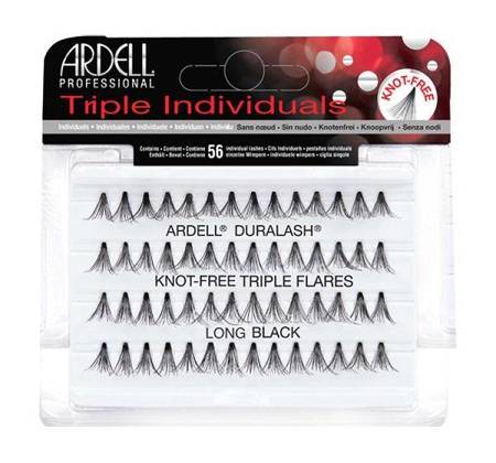 Ardell - Triple Individuals zestaw 56 kępek rzęs Long Black