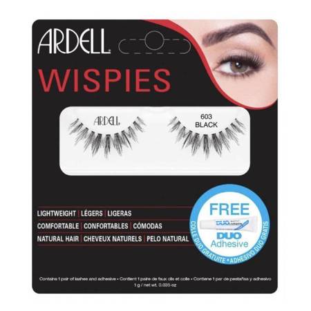 Ardell - Wispies sztuczne rzęsy 603 Black + Duo Adhesive klej do rzęs 1g