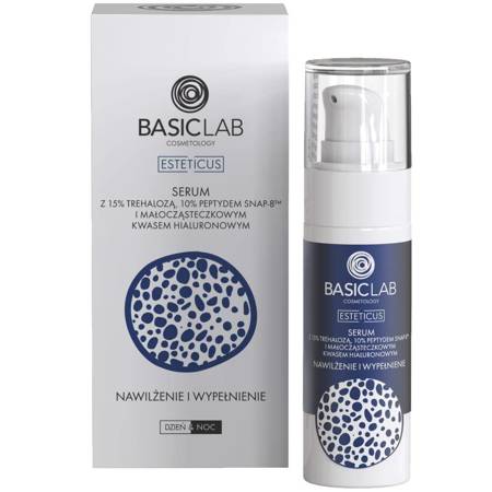 BasicLab Esteticus serum z trehalozą 15% i 10% peptydem Nawilżenie i Wypełnienie 30ml