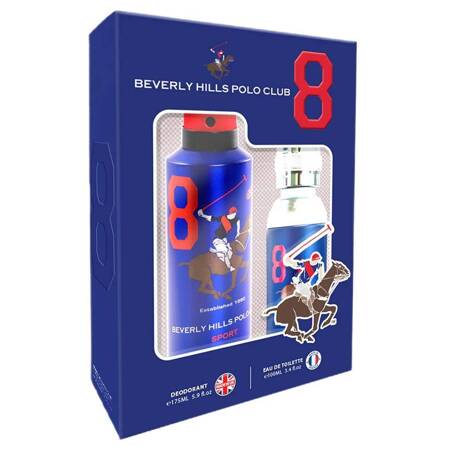 Beverly Hills Polo Club Men Sport Eight EDT spray 100ml + dezodorant 175ml