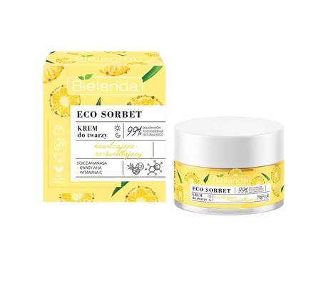 Bielenda Eco Sorbet krem nawilżająco-rozświetlający na dzień i noc Ananas 50ml