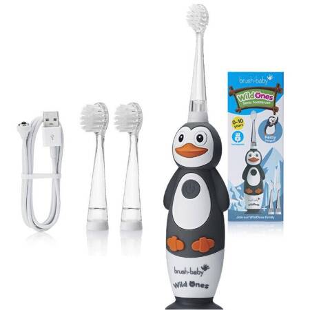 Brush-Baby Brush-Baby WildOnes szczoteczka soniczna dla dzieci 0-10l Penguin