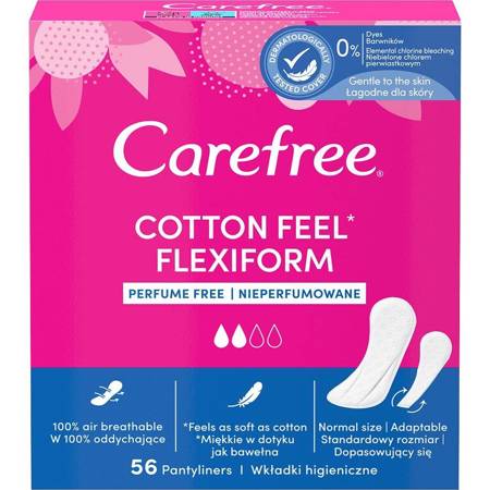 Cotton Feel Flexiform wkładki higieniczne nieperfumowane 56szt