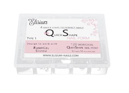 ELISIUM Quick Shape Nail Form Type1 formy do przedłużania paznokci 120 szt.