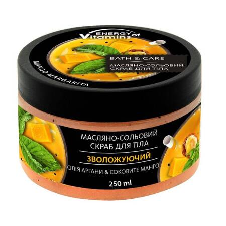 ENERGY OF VITAMINS Peeling solny do ciała Olej Arganowy i Soczyste Mango 250ml