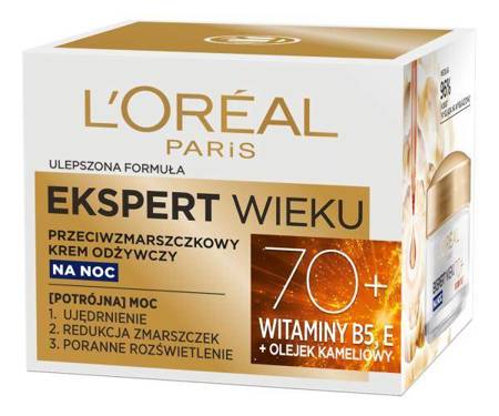 Ekspert Wieku 70+ przeciwzmarszczkowy krem odżywczy na noc 50ml