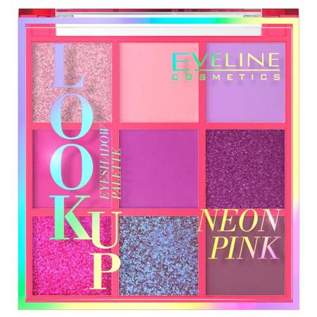 Eveline - Look Up paleta 9 cieni do powiek Neon Pink 10.8g