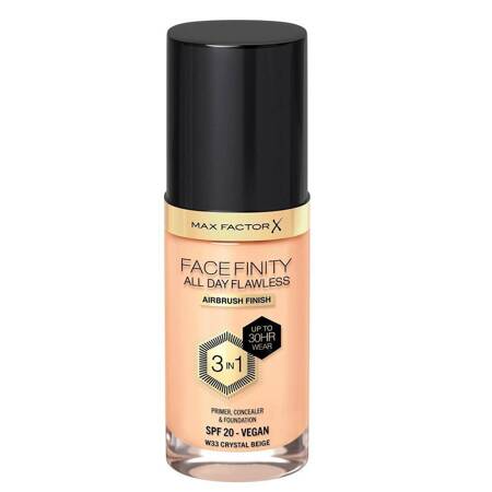 Facefinity All Day Flawless 3w1 kryjący podkład w płynie W33 Crystal Beige 30ml