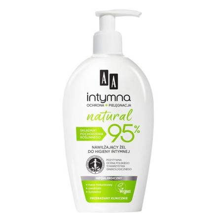 Intymna Ochrona&Pielęgnacja NATURAL 95% żel nawilżający do higieny intymnej 300ml