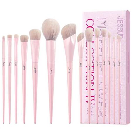 JESSUP Crystal Pink Makeup Brushes zestaw pędzli do makijażu T495 14szt.