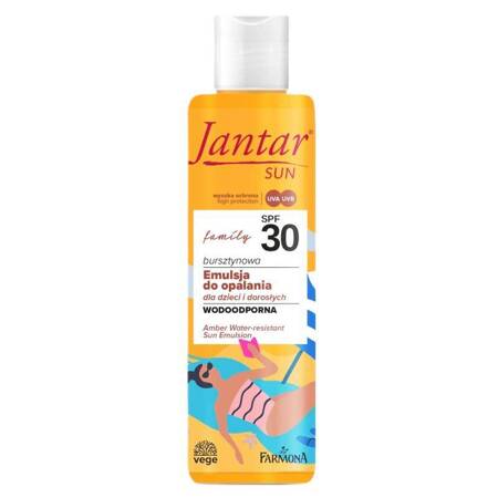 Jantar Sun bursztynowa wodoodporna emulsja do opalania family SPF30 200ml