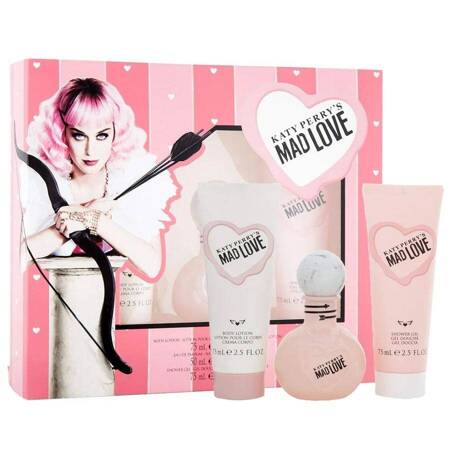 Katy Perry's Mad Love zestaw woda perfumowana spray 50ml + balsam do ciała 75ml + żel pod prysznic 75ml