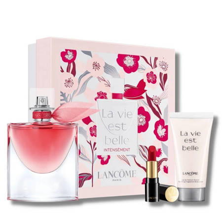 LANCOME - Zestaw prezentowy: Woda perfumowana + Balsam + Pomadka