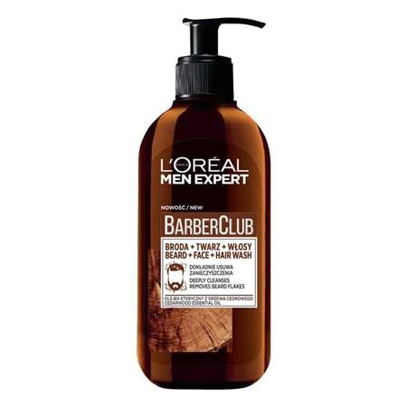 L'Oréal Men Expert Barber Club 3in1 oczyszczający żel do mycia brody twarzy i włosów 200ml