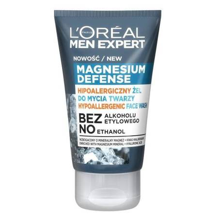 L'Oréal Men Expert Magnesium Defense hipoalergiczny żel do mycia twarzy 100ml