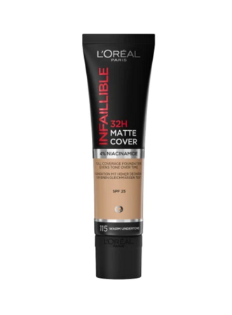 L'Oréal Paris Infallible 32H Matte Cover Foundation długotrwały podkład matujący 115 Warm Undertone/Golden Beige 30ml