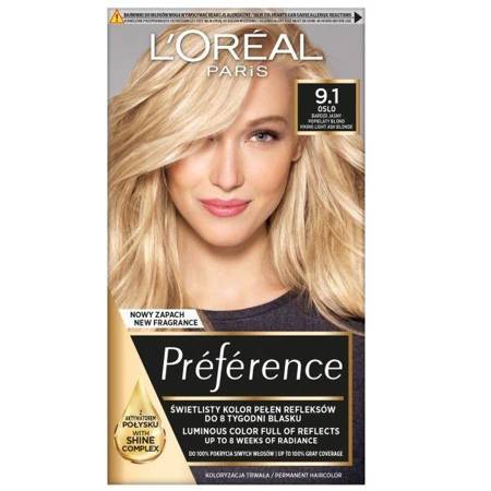 L'Oréal Preference farba do włosów 9.1 Oslo