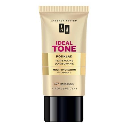 Make Up Ideal Tone podkład perfekcyjne dopasowanie 107 Dark Beige 30ml