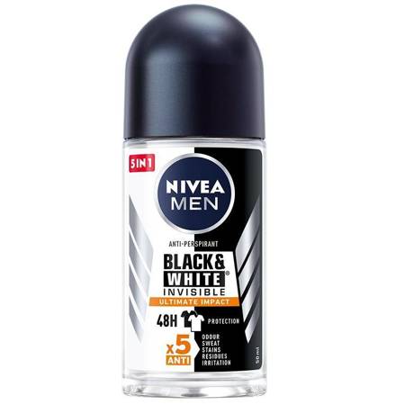 Men Black&White Invisible Ultimate Impact antyperspirant w kulce 50ml