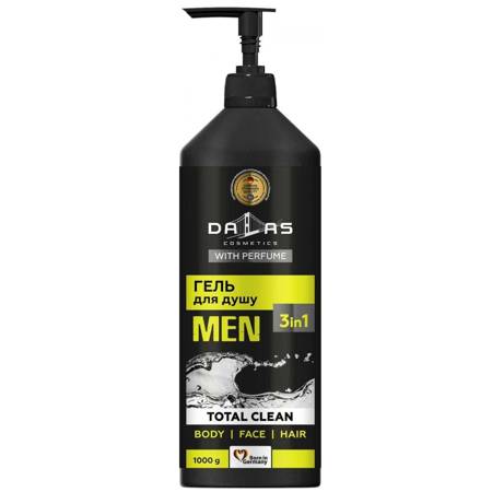 Men żel pod prysznic 3w1 Total Clean 1000g