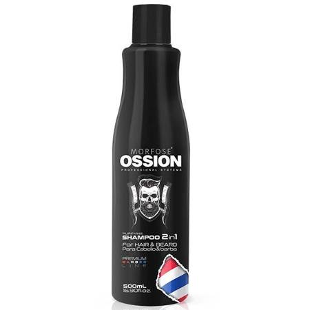 Ossion Premium Barber Purifying Shampoo 2in1 For Hair and Beard szampon 2w1 do włosów i brody 500ml