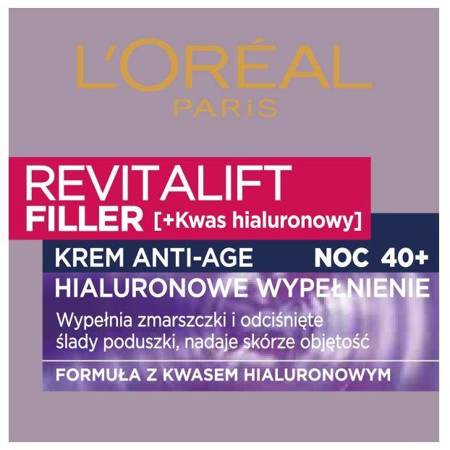 Revitalift Filler [HA] krem do twarzy z kwasem hialuronowym na noc 50ml