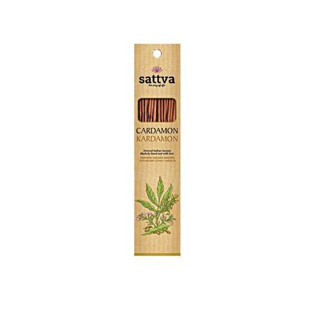 Sattva - Natural Indian Incense naturalne indyjskie kadzidełko Kardamon 15szt