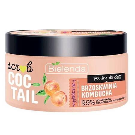 Scrub Coctail wygładzający peeling do ciała Brzoskwinia + Kombucha 350g