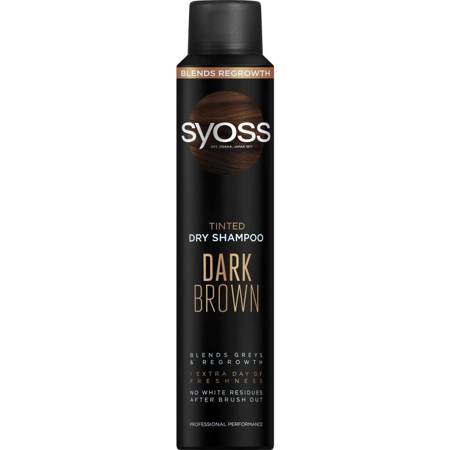 Syoss Tinted Dry Shampoo Dark Brown suchy szampon do włosów ciemnych odświeżający i koloryzujący Ciemny Brąz 200ml