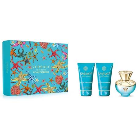 Versace Dylan Turquoise Pour Femme SET EDT spray 50ml + żel 50ml + żel 50ml