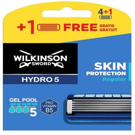 WILKINSON Hydro 5 Skin Protection Regular zapasowe ostrza do maszynki do golenia dla mężczyzn 5szt