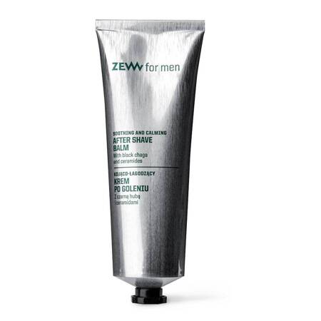 ZEW FOR MEN Kojąco-łagodzący krem po goleniu z czarną hubą i ceramidami 80ml