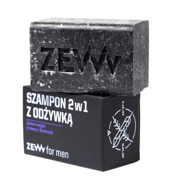 ZEW FOR MEN Szampon 2w1 z odżywką zawiera węgiel drzewny z Bieszczad 85ml